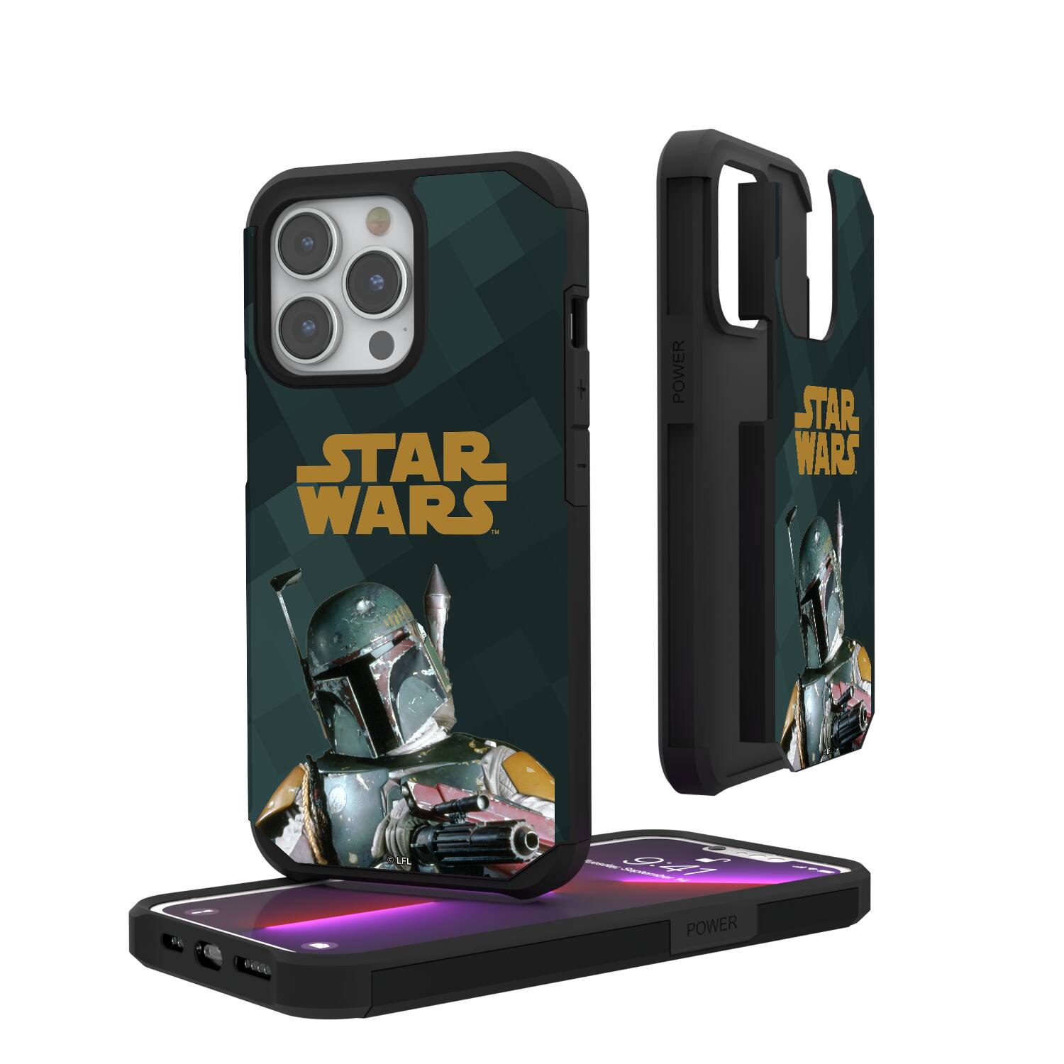 Photos - Case Block Keyscaper - Star Wars: The Empire Strikes Back Color  Rugged Phone  - Apple iPhone 13 Pro - Boba Fett KRGDI3 
