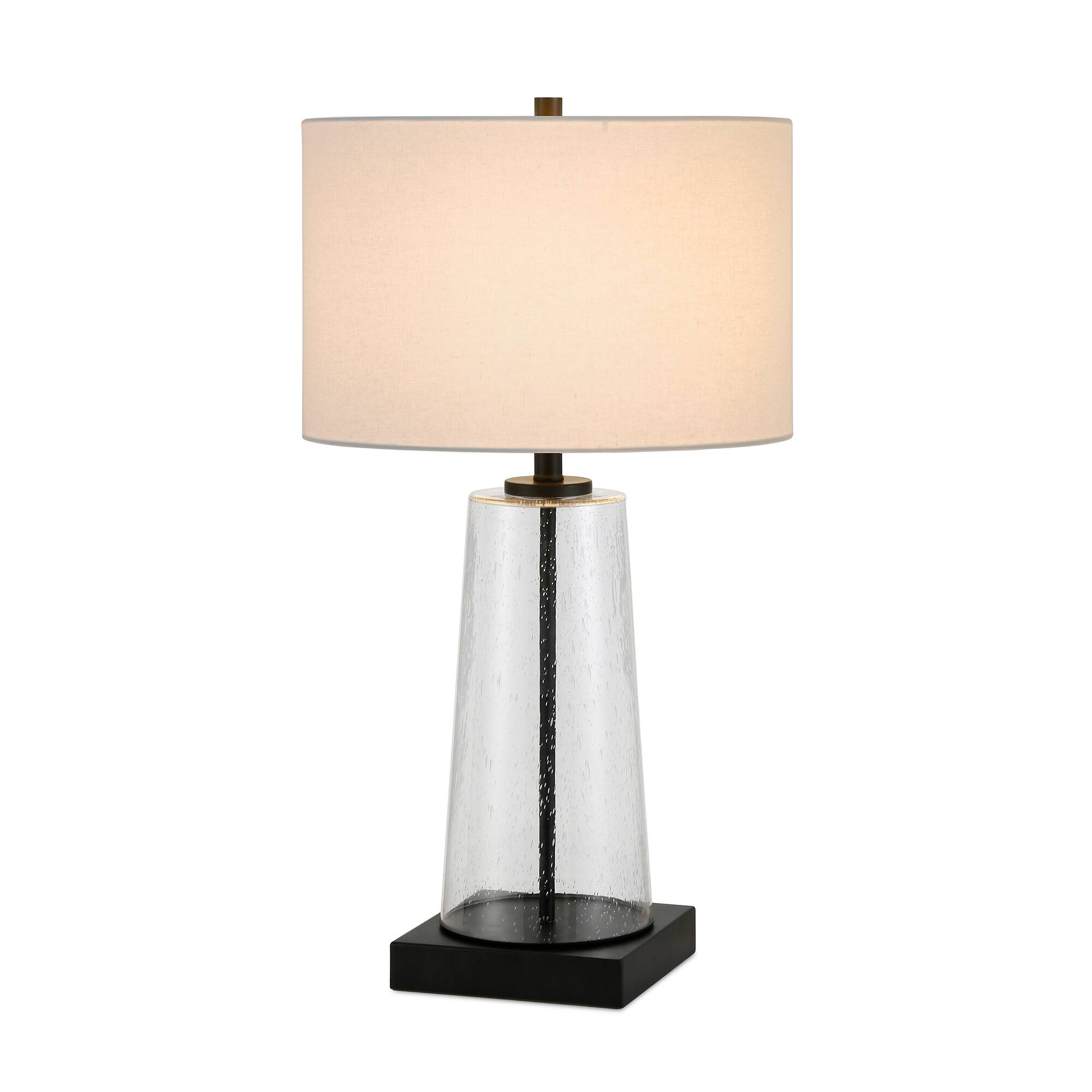 Alt View 19. Hudson&Canal - Dax Table Lamp - Seeded Glass/Blackened Bronze.