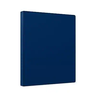 Front. Staples - 1/2" 3-Ring Non-View Binder - Navy.