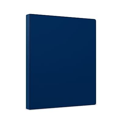 Front. Staples - 1/2" 3-Ring Non-View Binder - Navy.