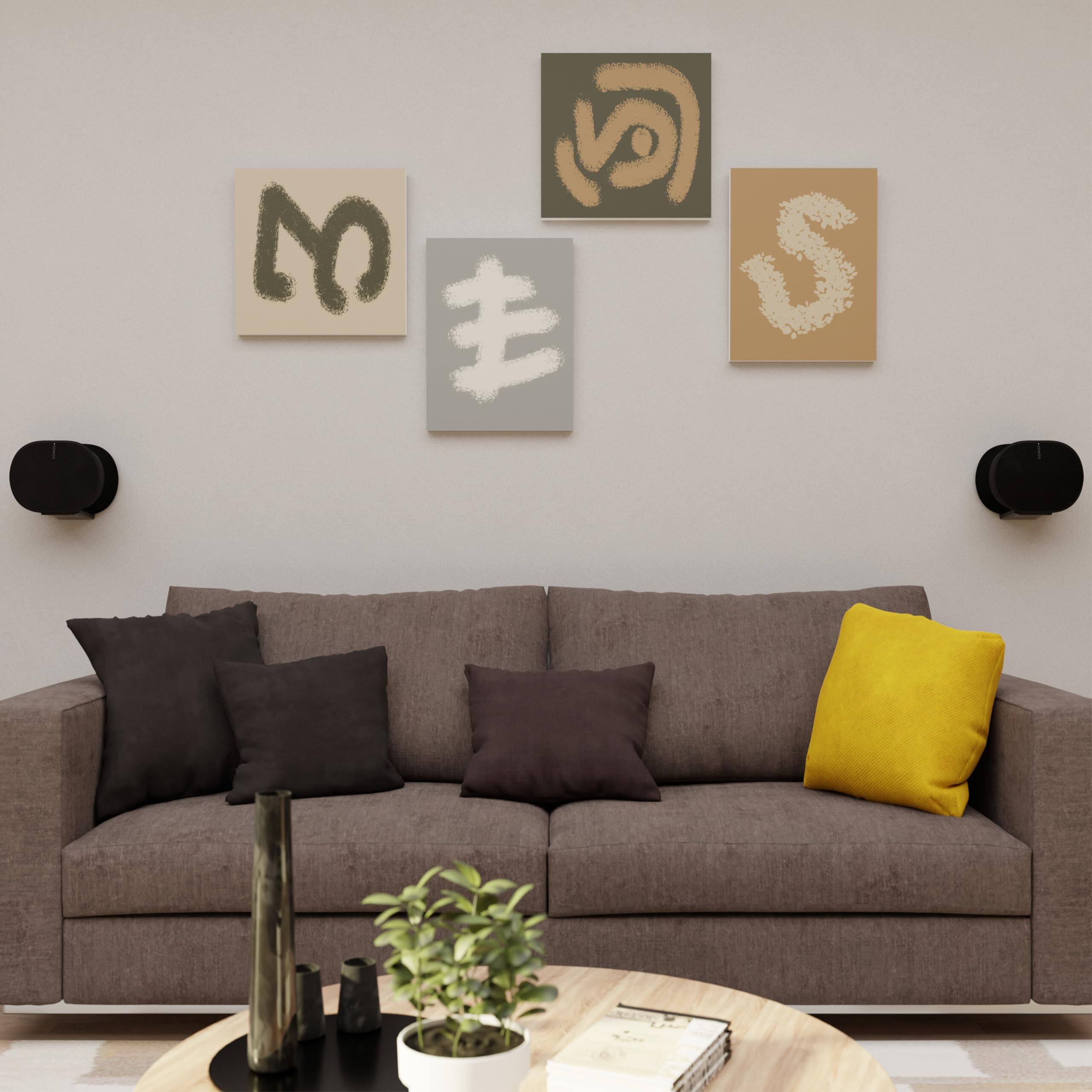 Alt View 2. Sanus - Fixed Wall Mounts for Sonos Era 300™ Speakers (Pair) - Secure and Streamlined Setup - Black.