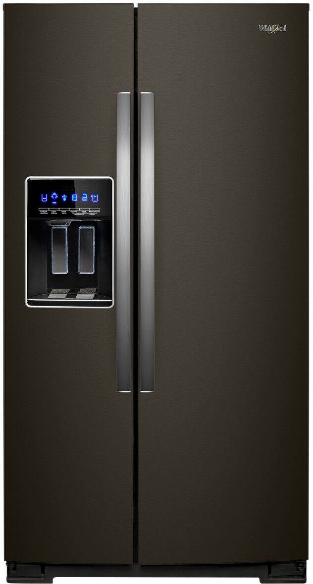 Whirlpool - 28 Cu. Ft. Side-by-Side Refrigerator with In-Door Ice Storage - Black Stainless Steel