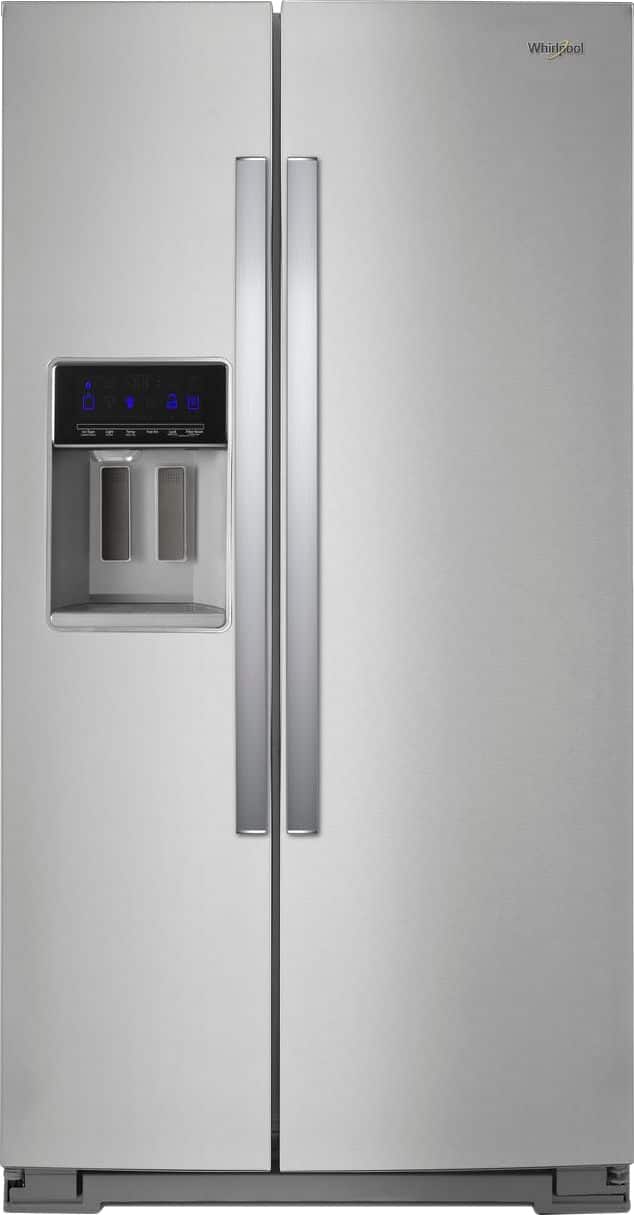 Whirlpool - 28.4 Cu. Ft. Side-by-Side Refrigerator with In-Door-Ice Storage - Stainless Steel - Front_Zoom