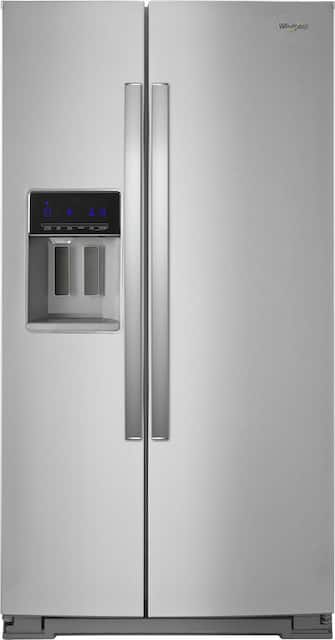 Whirlpool 28 4 Cu Ft Side By Side Refrigerator Stainless Steel Wrs588fihz Best Buy