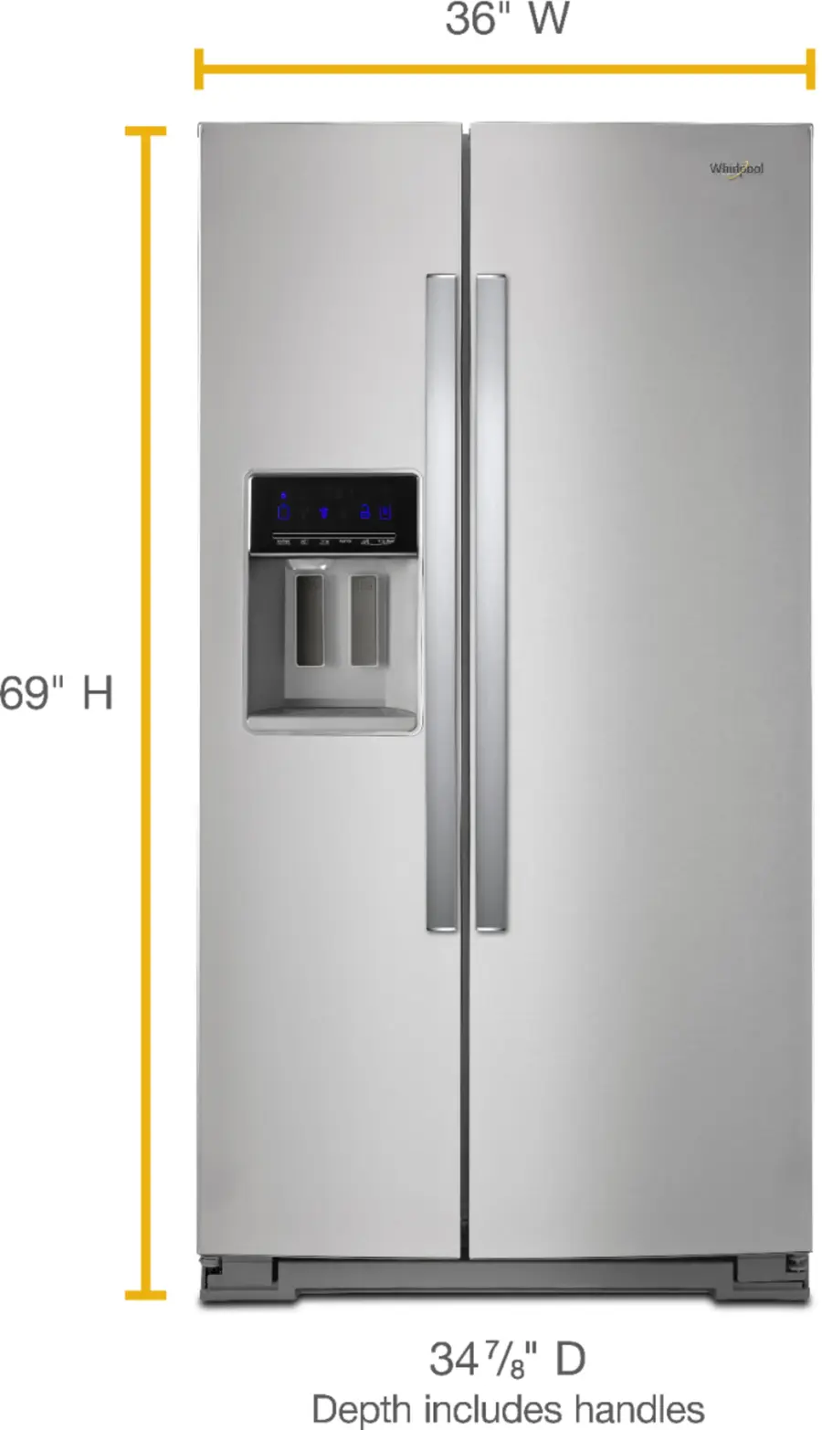 Alt View 14. Whirlpool - 28.4 Cu. Ft. Side-by-Side Refrigerator with In-Door-Ice Storage - Stainless Steel.