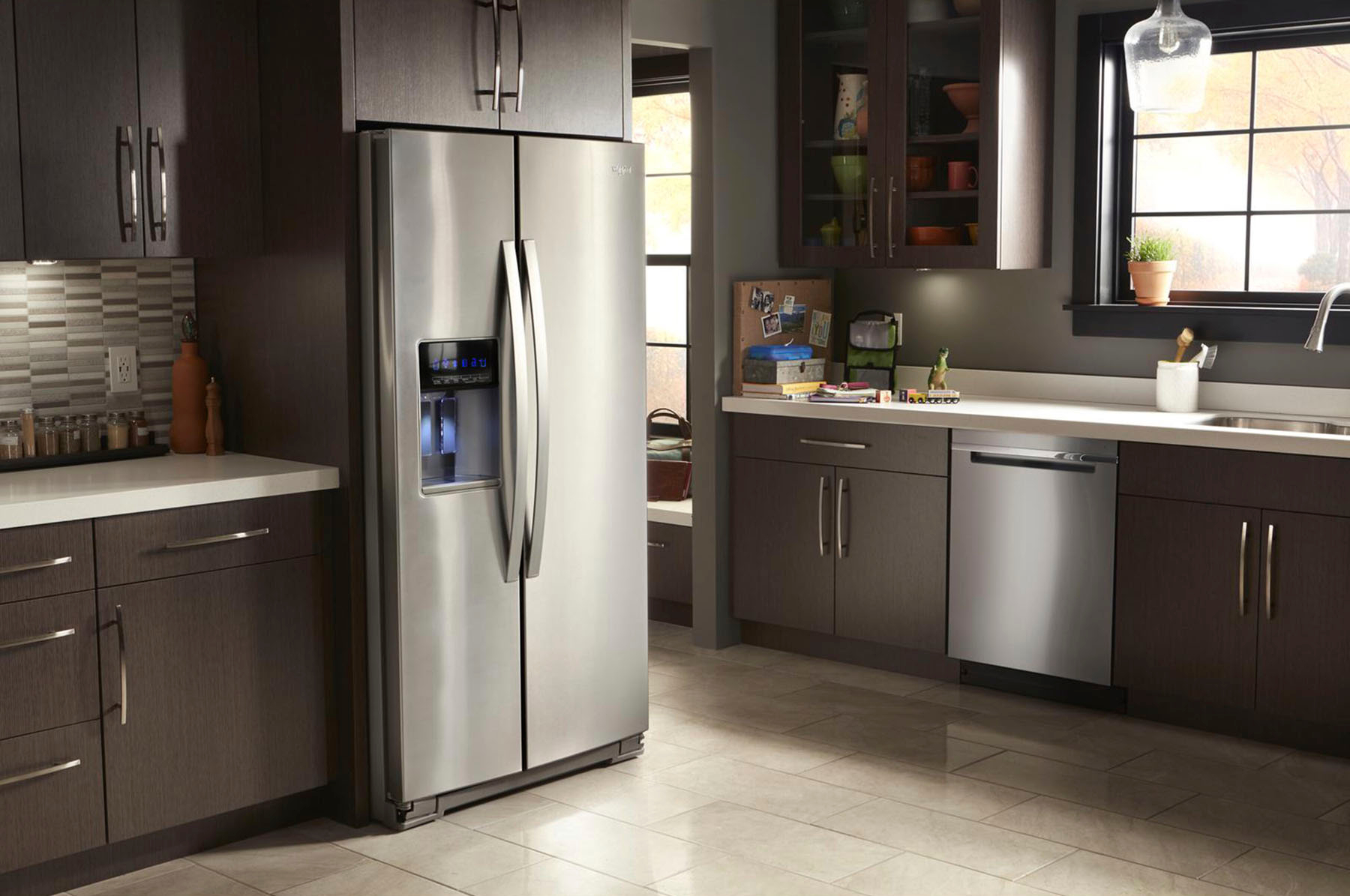 Whirlpool 28.4 Cu. Ft. Side-by-Side Refrigerator with In-Door-Ice ...