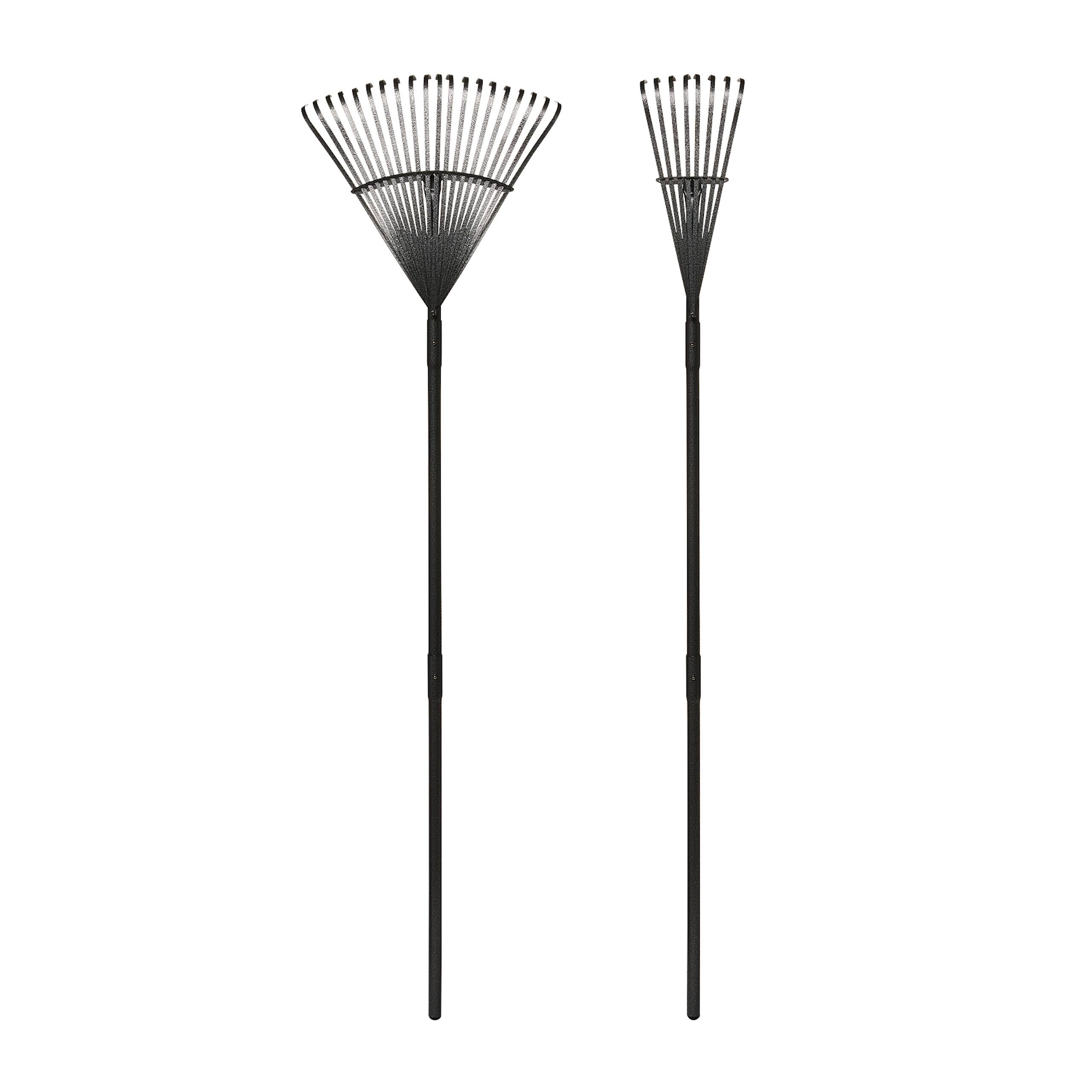 Front. Yard Butler - World’s Greatest Rake Set - Garden Rake Set with Wooden Handles, Steel Tines ILT-820KD.