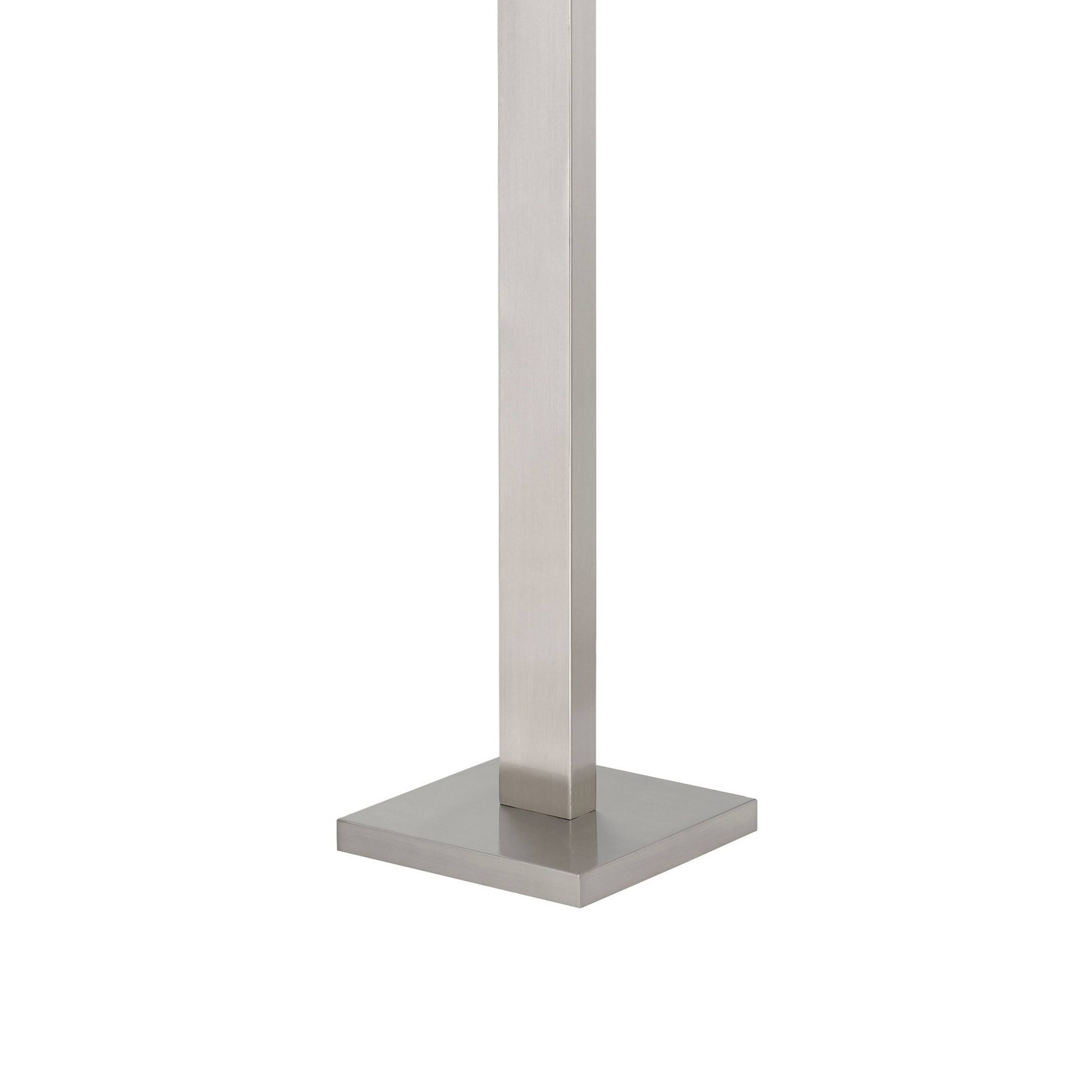 Back. Manhattan Lane - Mora Floor Lamp w Dimmer Switch, 2 Ports, Dual LED, Chrome 61 Inch.