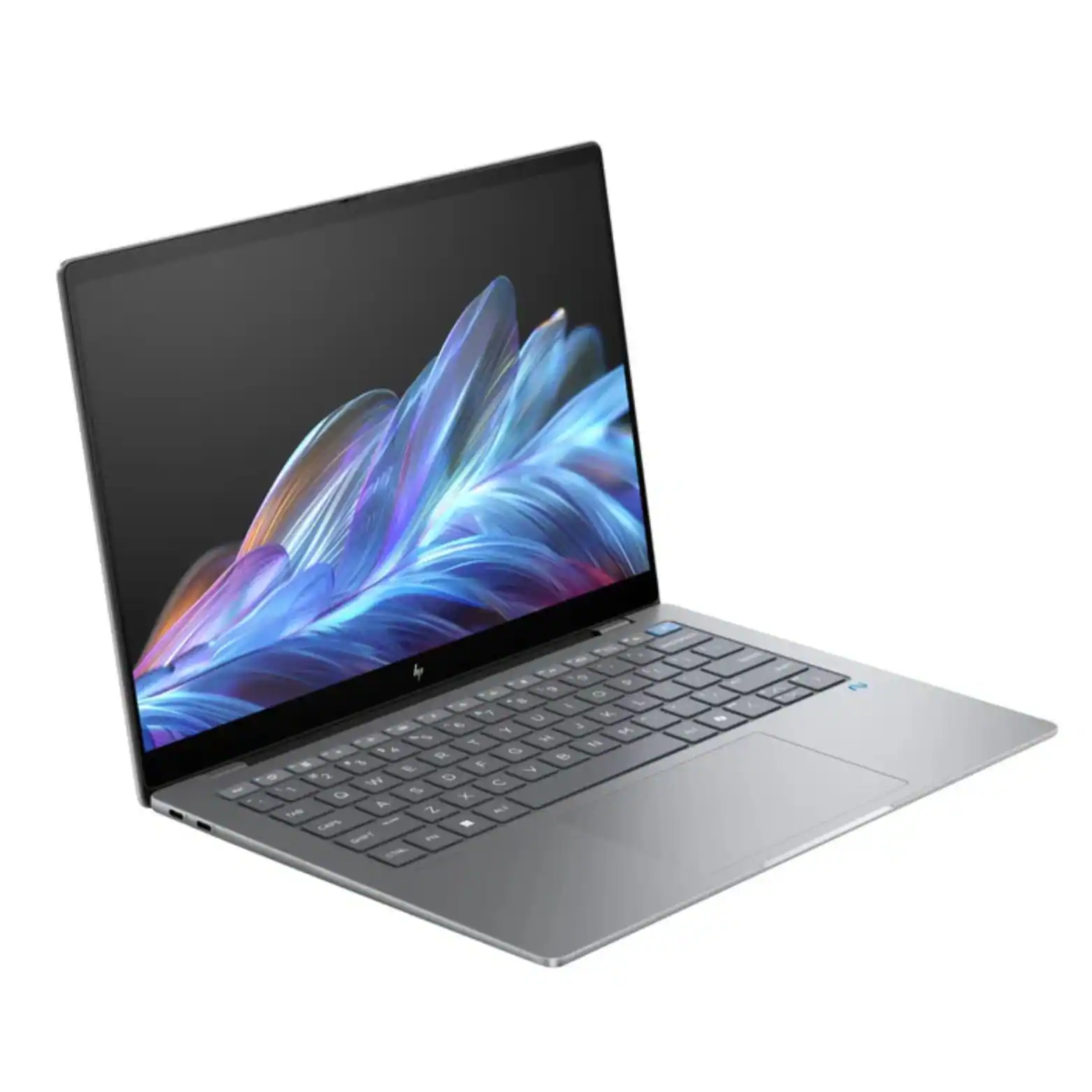 Alt View 1. HP - OmniBook X 14-fe0013dx 14" 2.2K Touch Snapdragon X Elite X1E-78-100 3.4 GHz 16 GB 1 TB SSD Qualcomm Adreno W11H Laptop - Gray.