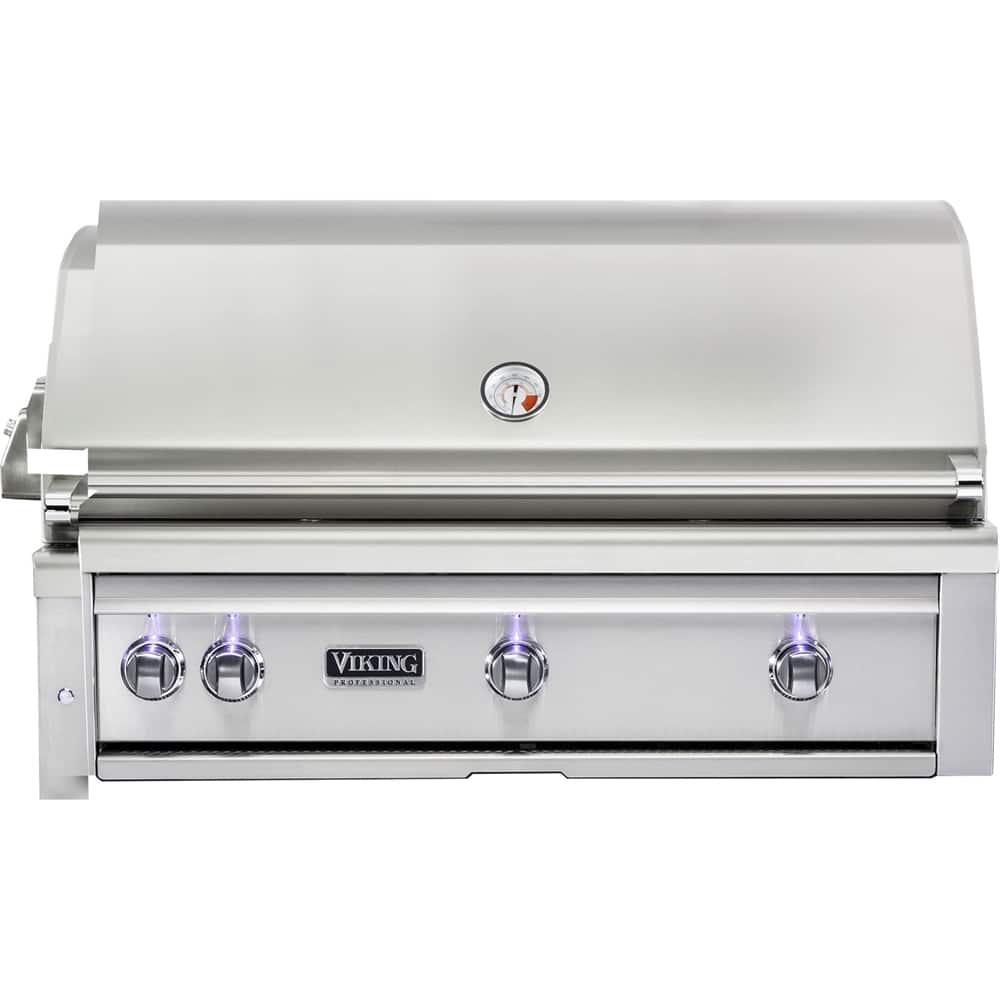 Angle. Viking - Professional 5 Series 42" Built-In Gas Grill - Stainless Steel.