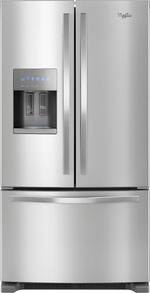 Whirlpool - 24.7 Cu. Ft. French Door Refrigerator - Fingerprint Resistant Stainless Steel - Front_Standard