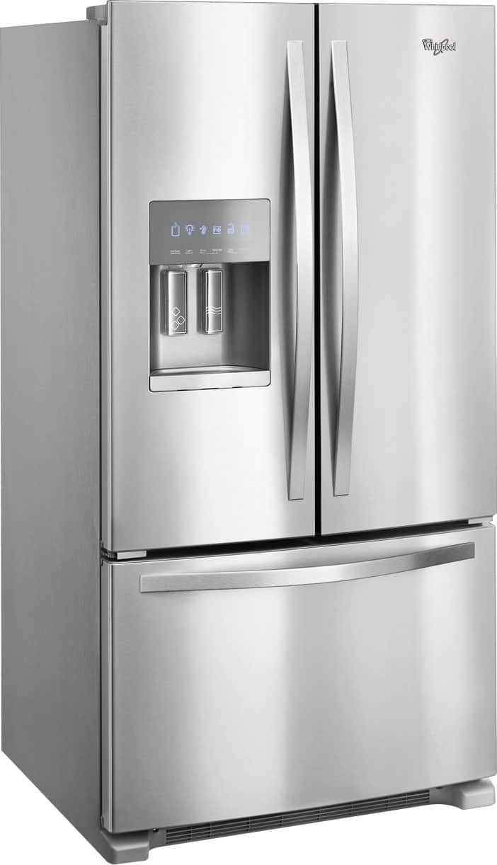 Alt View 4. Whirlpool - 24.7 Cu. Ft. French Door Refrigerator - Fingerprint Resistant Stainless Steel.