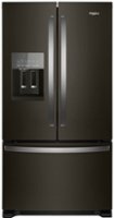 Whirlpool - 24.7 Cu. Ft. French Door Refrigerator - Black stainless steel - Front_Zoom