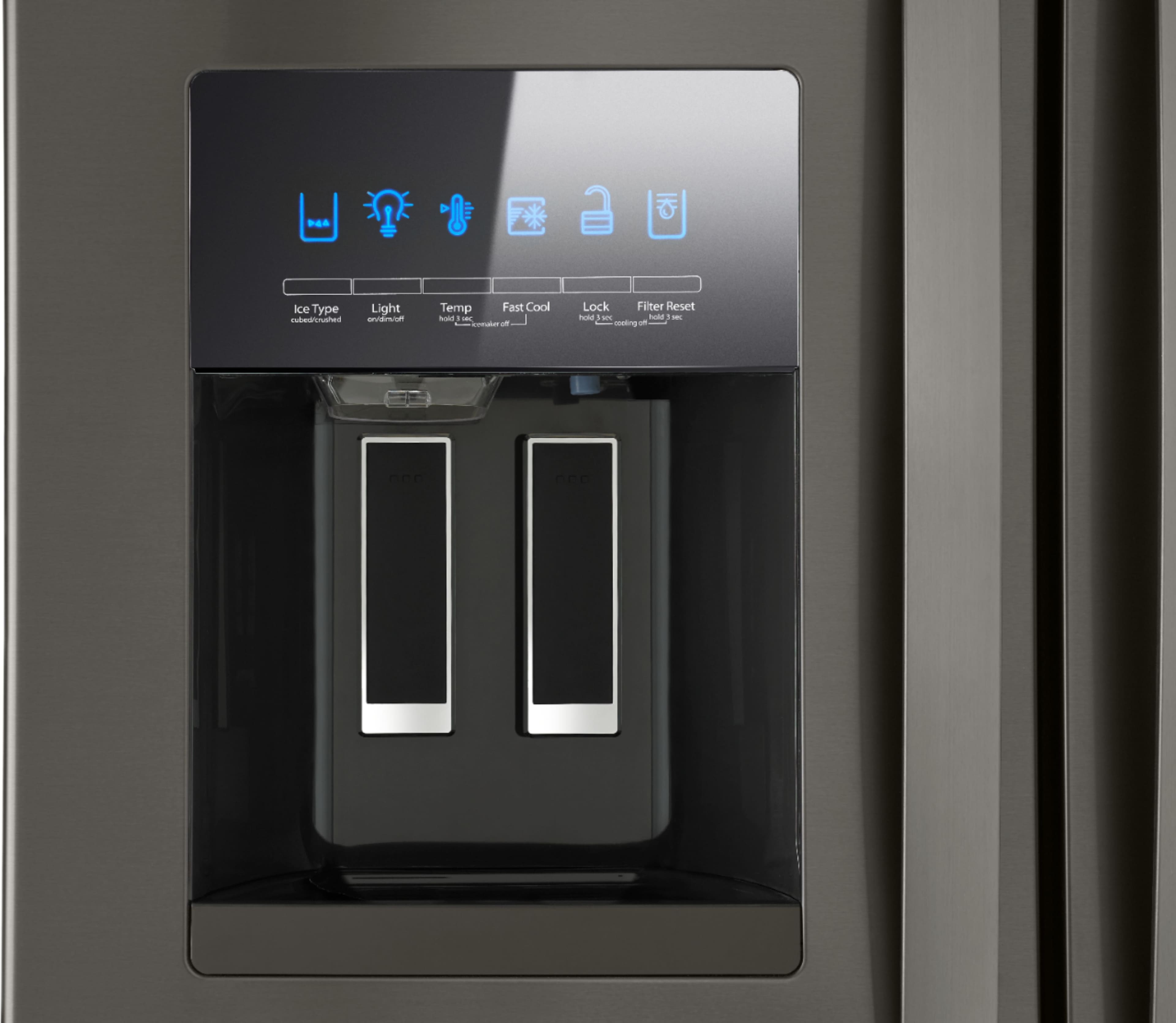 Alt View 5. Whirlpool - 24.7 Cu. Ft. French Door Refrigerator - Black Stainless Steel.