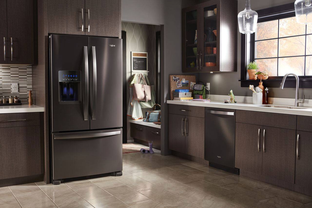 Alt View 11. Whirlpool - 24.7 Cu. Ft. French Door Refrigerator - Black Stainless Steel.