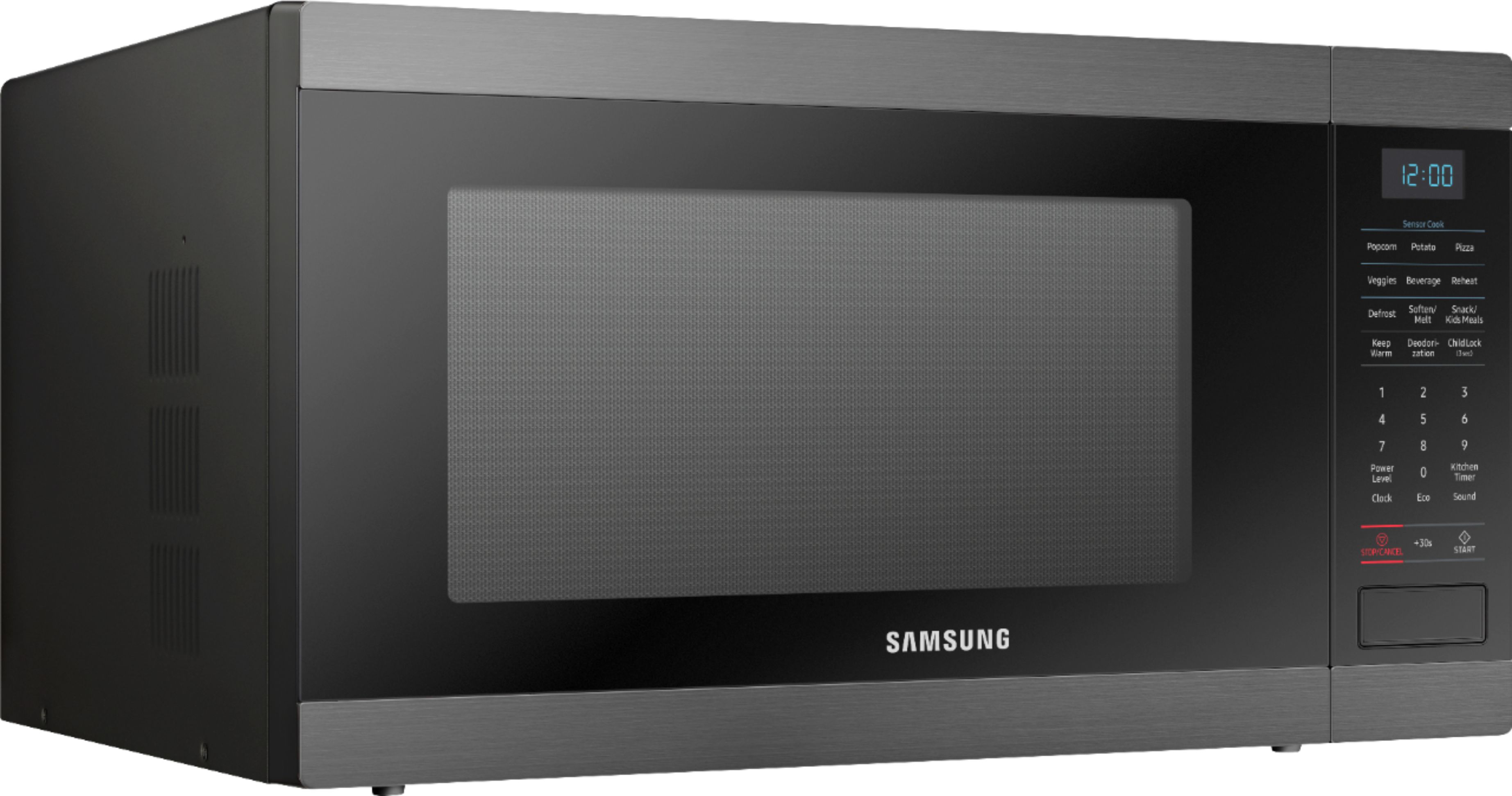 Angle View: LG - 1.8 Cu. Ft. Over-the-Range Microwave with Sensor Cooking and EasyClean - Stainless steel
