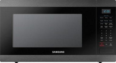 Samsung - 1.9 Cu. Ft. Countertop Microwave with Sensor Cook - Black Stainless Steel - Front_Zoom