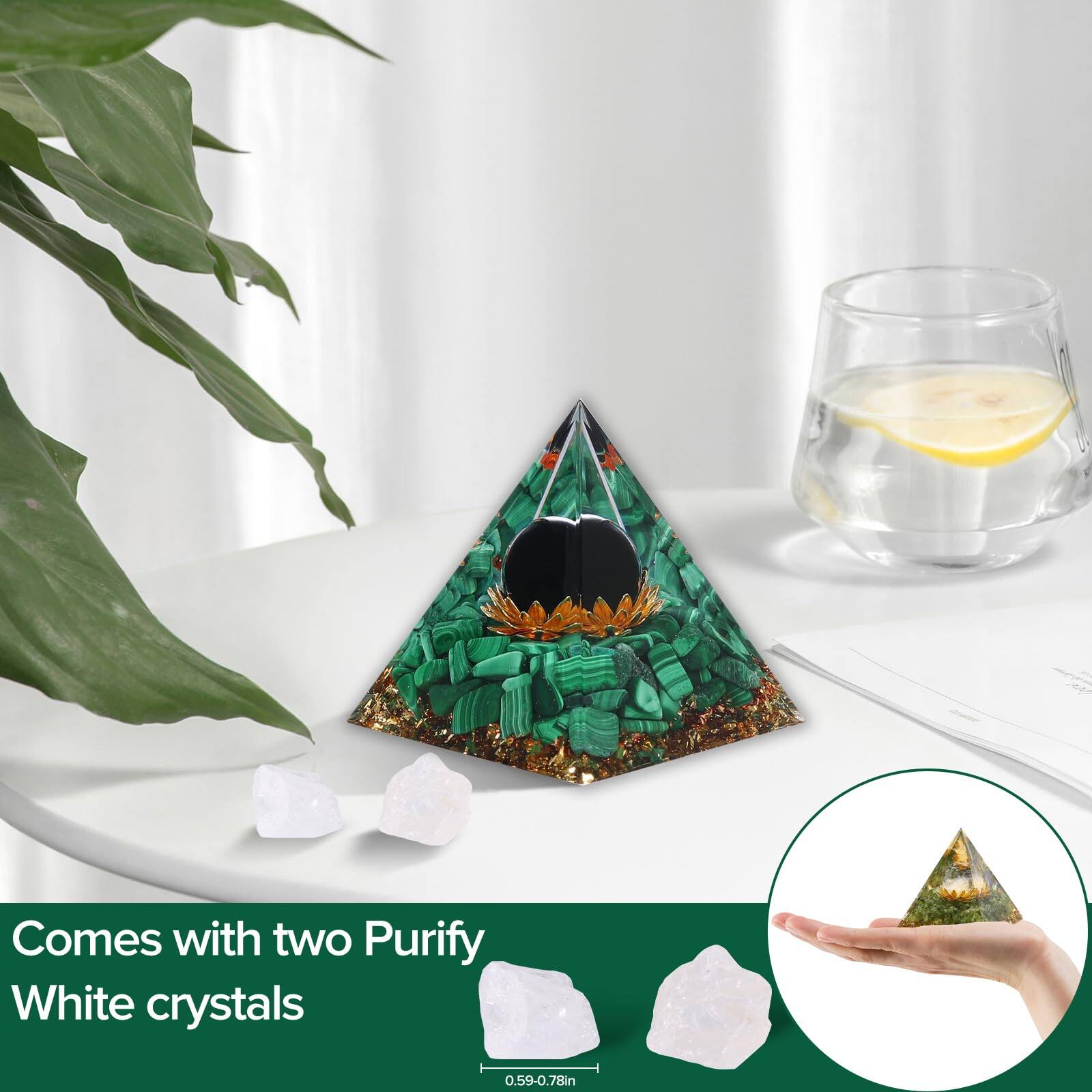 Comes with two Purify White crystals  
0.59-0.78in