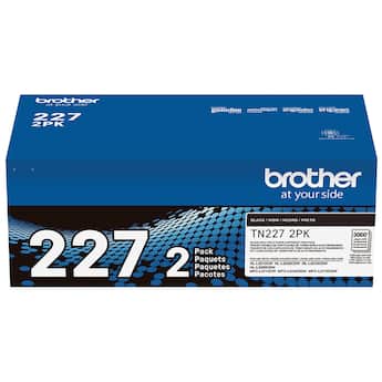Brother TN227 2 Pack High Yield Toner Cartridges Black TN-2272PK Brother TN227 2 Pack High Yield Toner Cartridges Black TN-2272PK