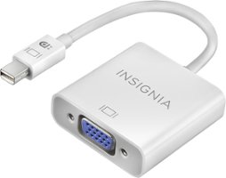 Insignia™ - Mini DisplayPort-to-VGA Adapter - White - Front_Zoom