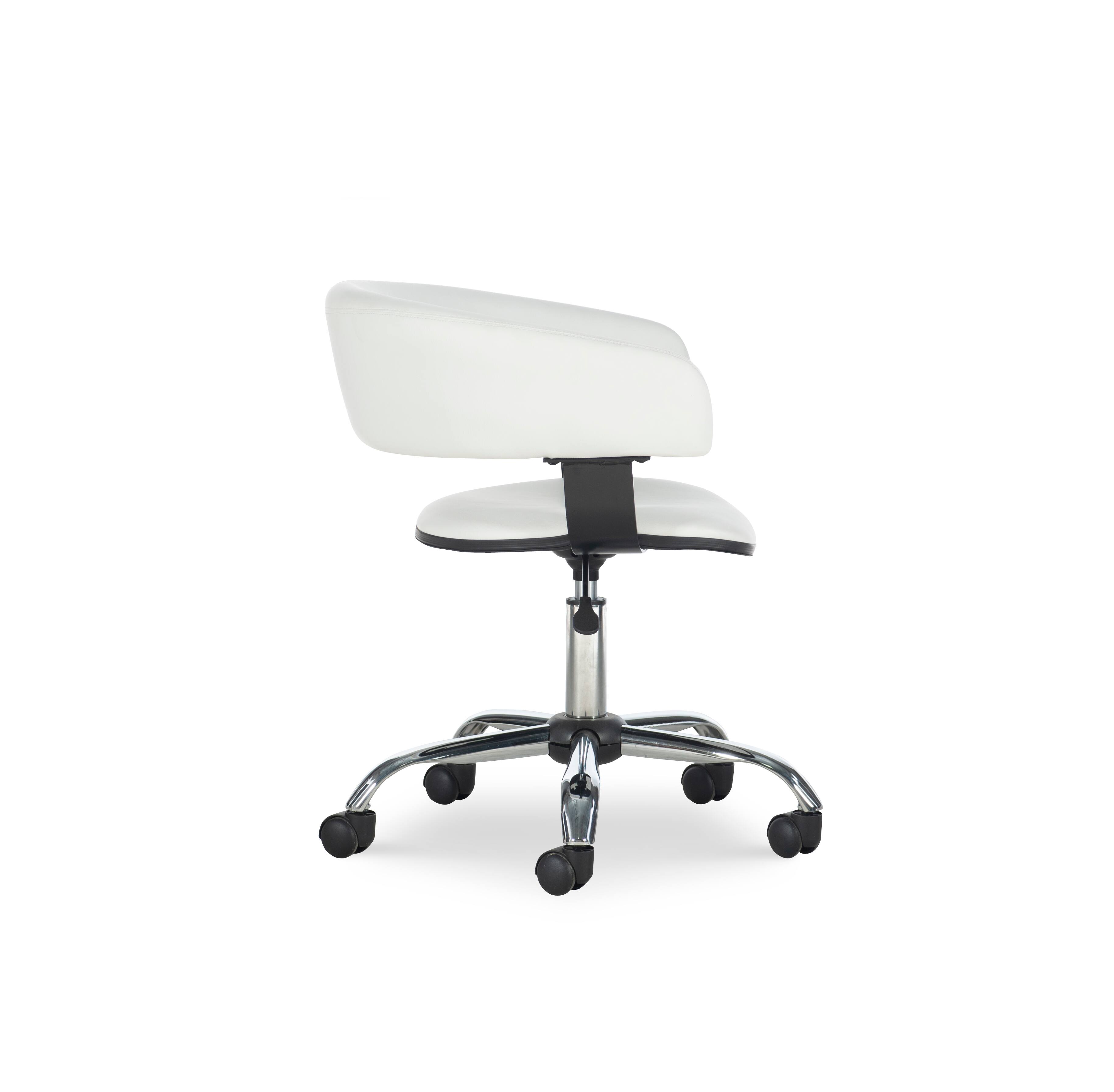 Alt View Zoom 23. Linon Home Décor - Walton Map Printed Glass Desk Set With Faux Leather Gas Lift Chair - White & Chrome.