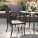 Alt View 8. Outsunny - of 4 Outdoor Wicker Dining Chairs with Armrest, Steel Frame - Brown.