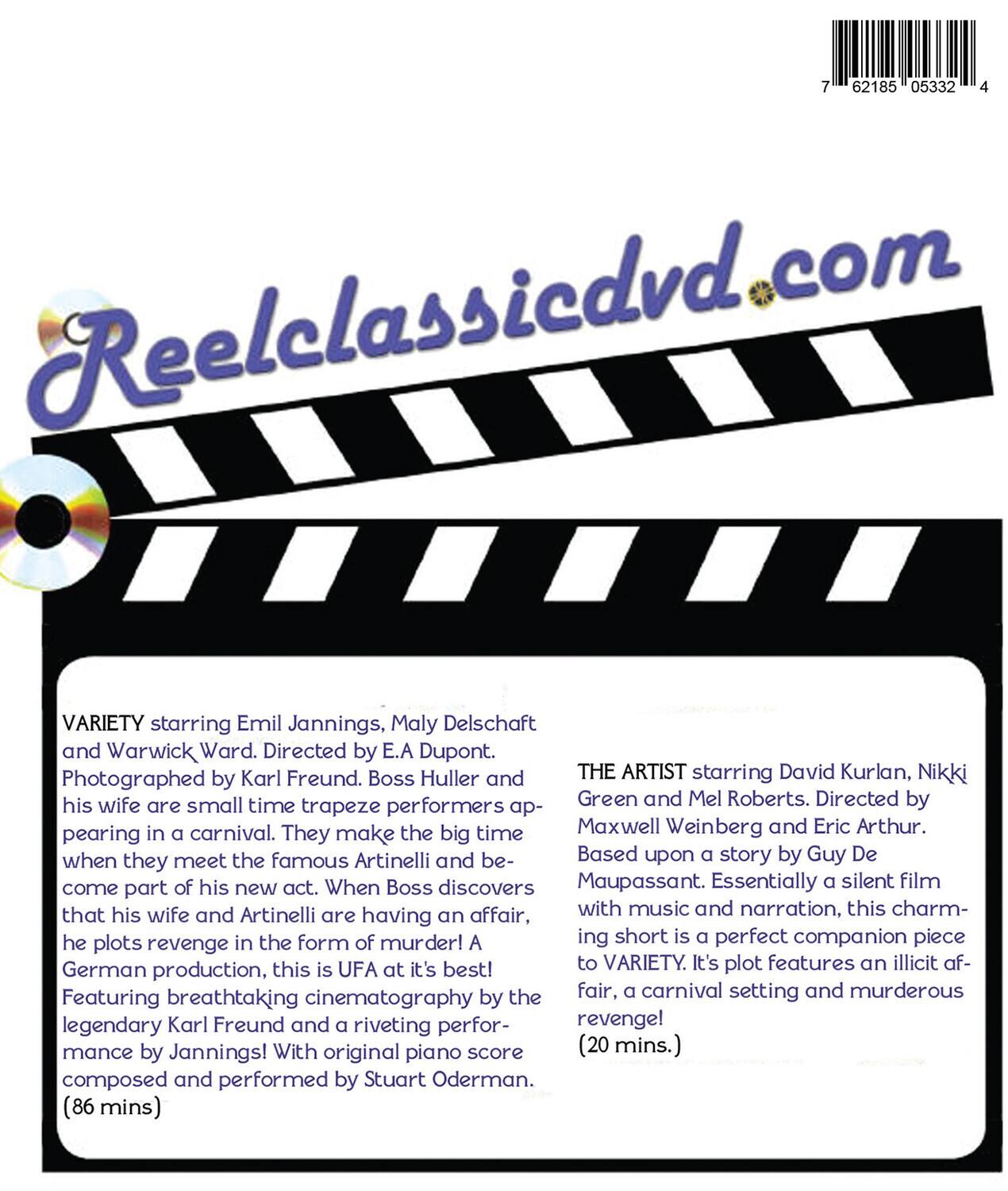 Alt View 1. Variety / The Artist   - DVD.