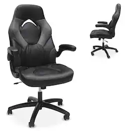 Respawn Products - RESPAWN 3085 - Ergonomic Gaming Chair, High Back Office Chair, Leather Racing Style, Video Game Computer Seat - Gray