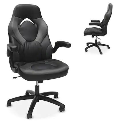 Front. Respawn Products - RESPAWN 3085 - Ergonomic Gaming Chair, High Back Office Chair, Leather Racing Style, Video Game Computer Seat - Gray.