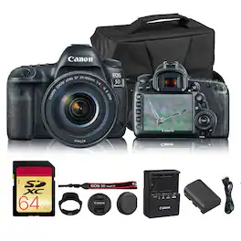 Canon - EOS 5D Mark IV DSLR Camera with EF 24-105mm f/4L IS II USM Lens | Full-Frame 30.4MP, 4K Video, Dual Pixel CMOS AF - Black