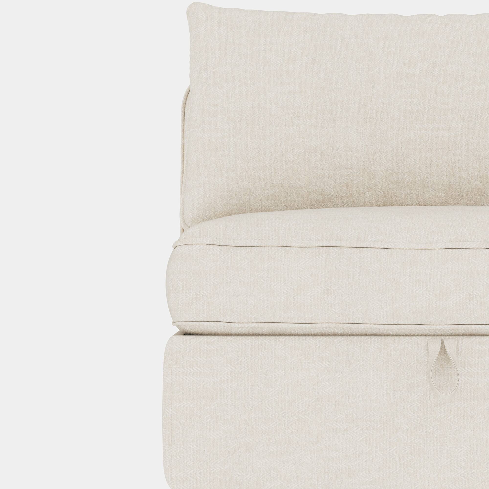 Alt View 1. TinyHomie - 2 PCS Armless Modular Sectional Sofa Seat with Storage Convertible Sleeper - white.