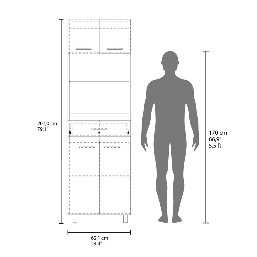 201.0 cm  
79.1"  

170 cm  
66.9"  
5.5 ft  

62.1 cm  
24.4"