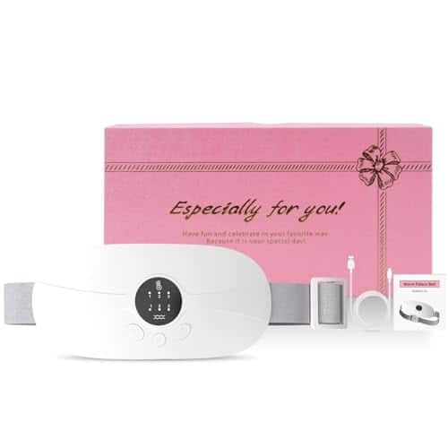 The Best Inks - Protable Heating Pad For Period Cordless Menstrual With 3 Heat Levels And Vibration Massage Modes Gifts Her Women Girl - White