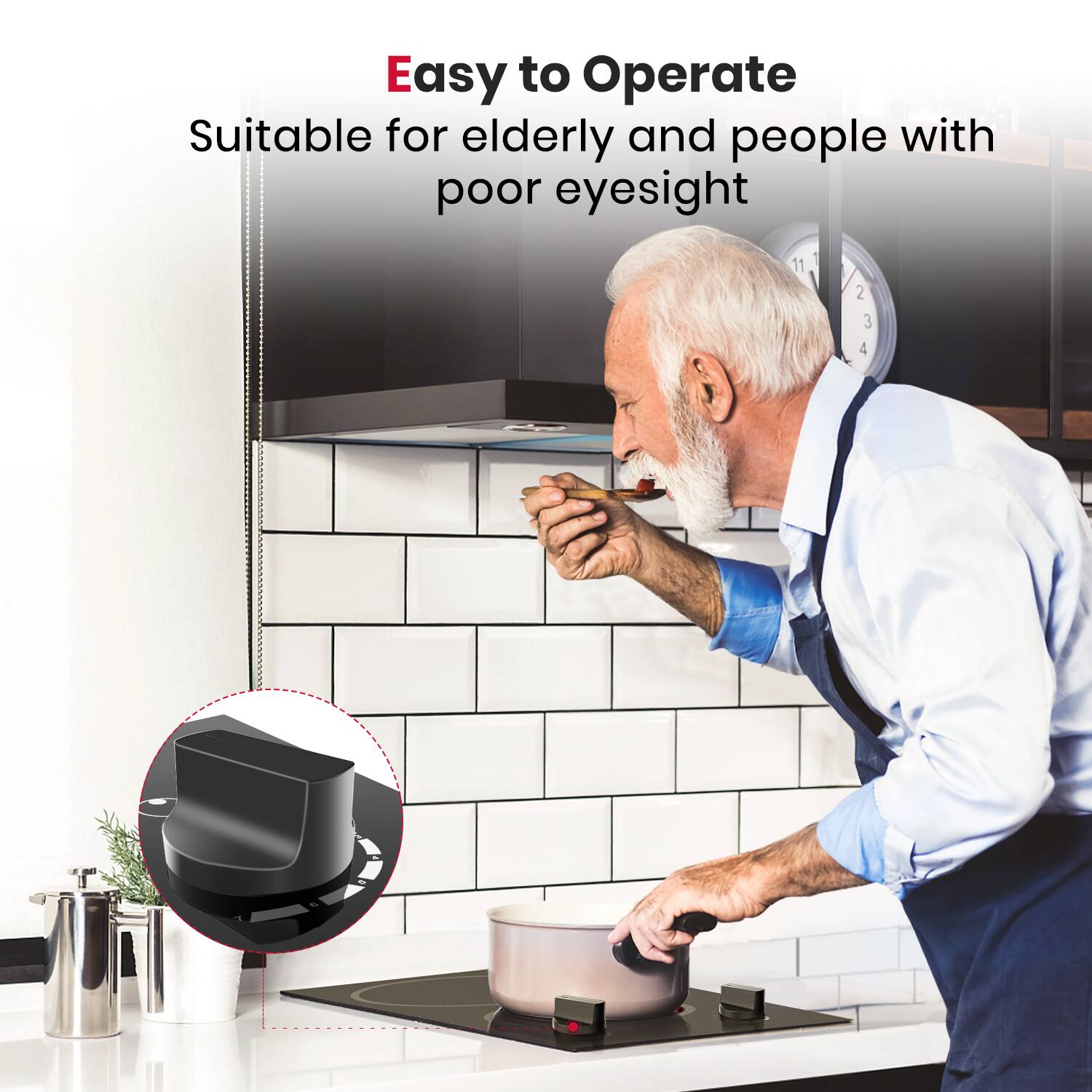 Easy to Operate Suitable for elderly and people with poor eyesight 11 2 3 4