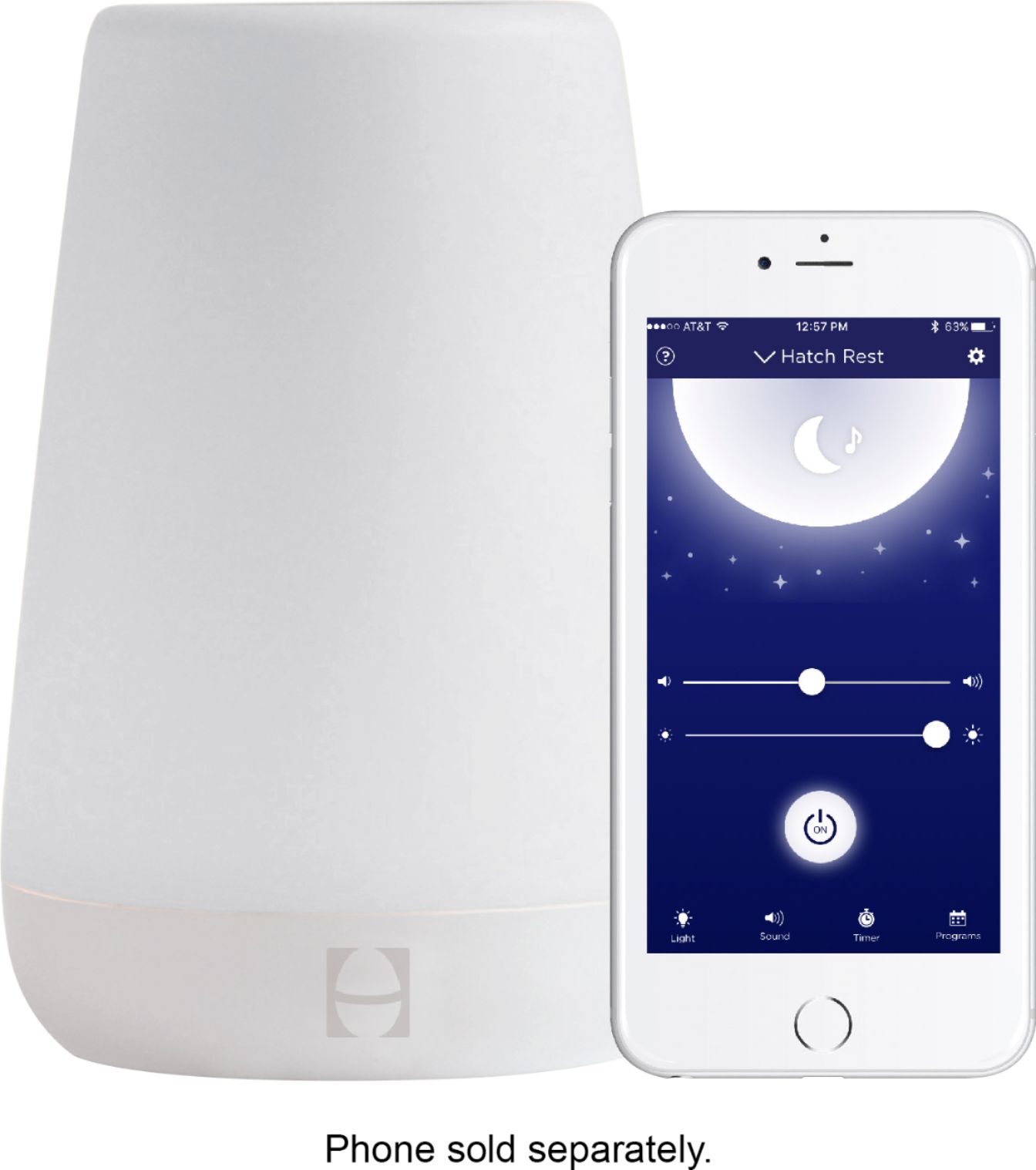 Hatch - Rest Smart Night Light and Sound Machine with Time-to-Rise - White