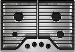 Amana - 30" Built-In Gas Cooktop - Stainless steel - Front_Zoom