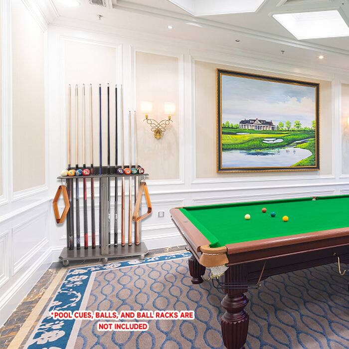 POOL CUES, BALLS, AND BALL RACKS ARE NOT INCLUDED