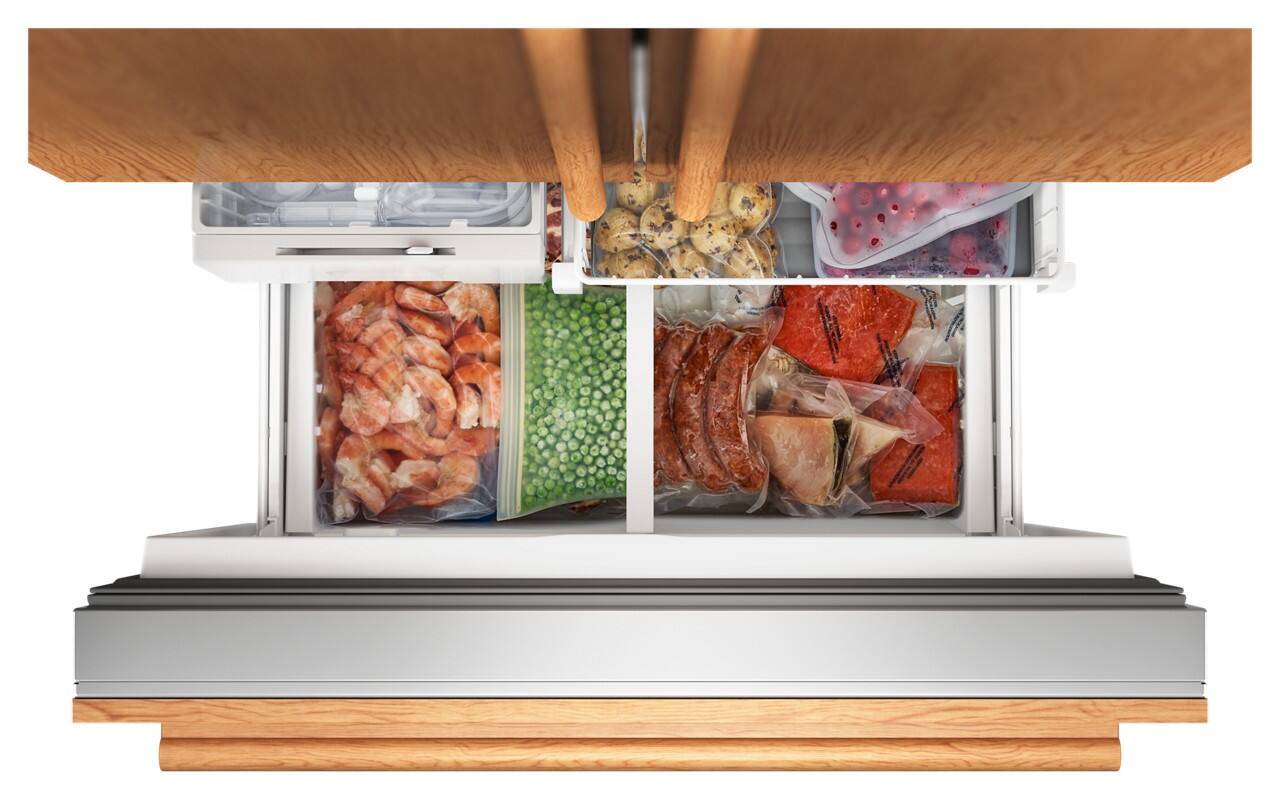 Alt View 7. KitchenAid - 36" wide 22 cu. ft. Panel-Ready (not included) Counter-Depth French Door Refrigerator with Internal Water Dispenser - Panel Ready.