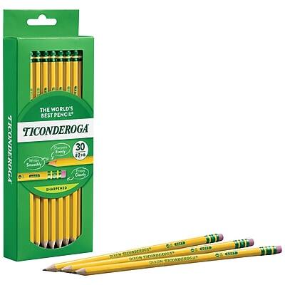 THE WORLD'S BEST PENCIL  
TICONDEROGA  
30  
Enamel #2H  
Writes Smoothly  
Cleanly  
SHARPENED  
CVAD JD O1 D DENON  
TICONDEROGA  
TICONDEROGA  
DIXON TICONDEROGA  
DIXON