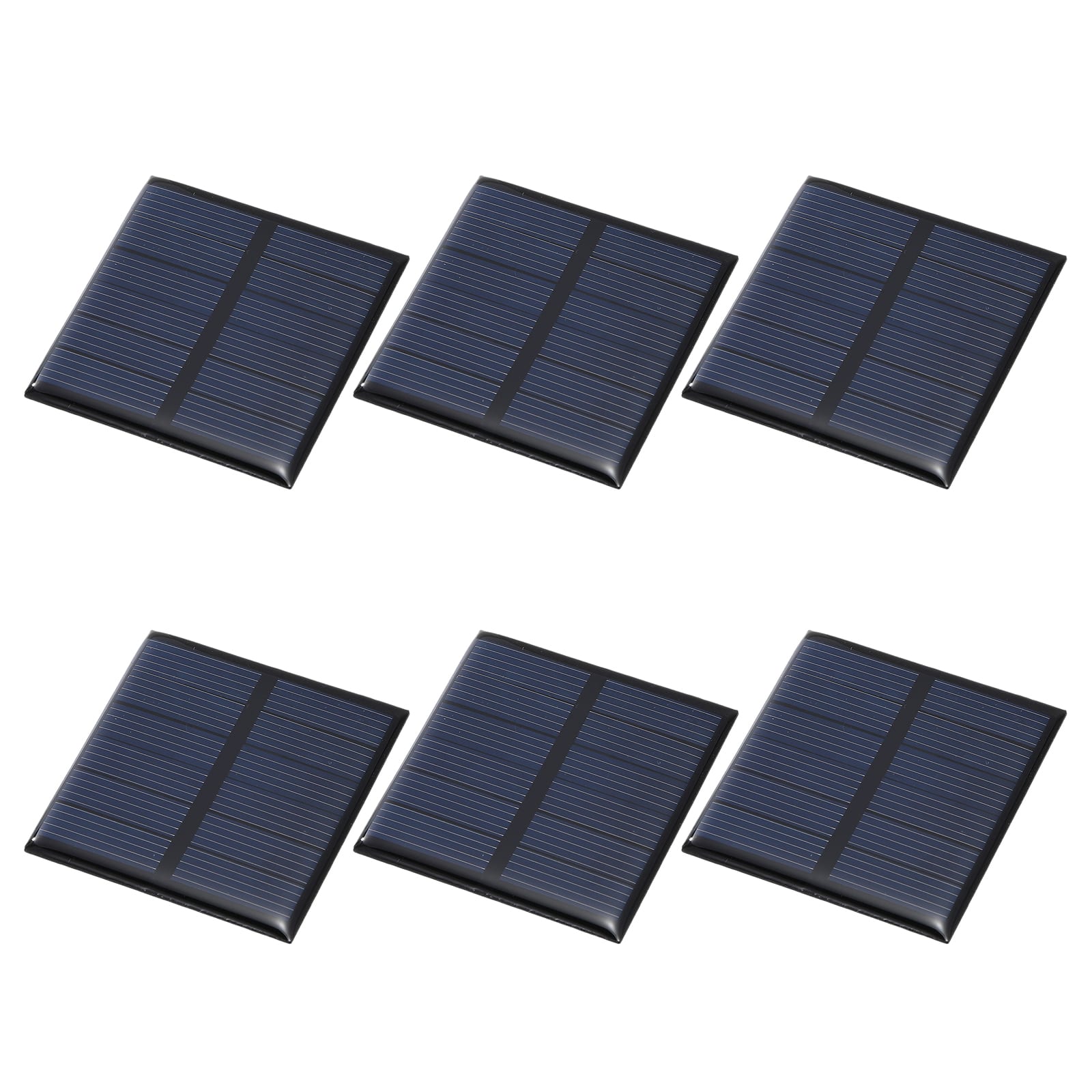 Unique Bargains - 6pcs 3V 0.375W 125mA Mini Solar Panels, Small Solar PV Cells for DIY Electric Toy Materials Kits - Black