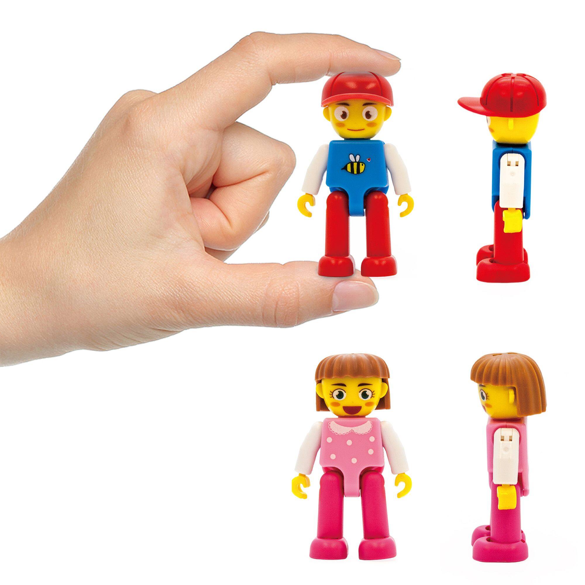 Alt View 5. PicassoTiles - PICASSO-TILES 1PCS Magnetic Car Play Set with Action Figures, STEM Building Block Vehicle Toy for Kids.