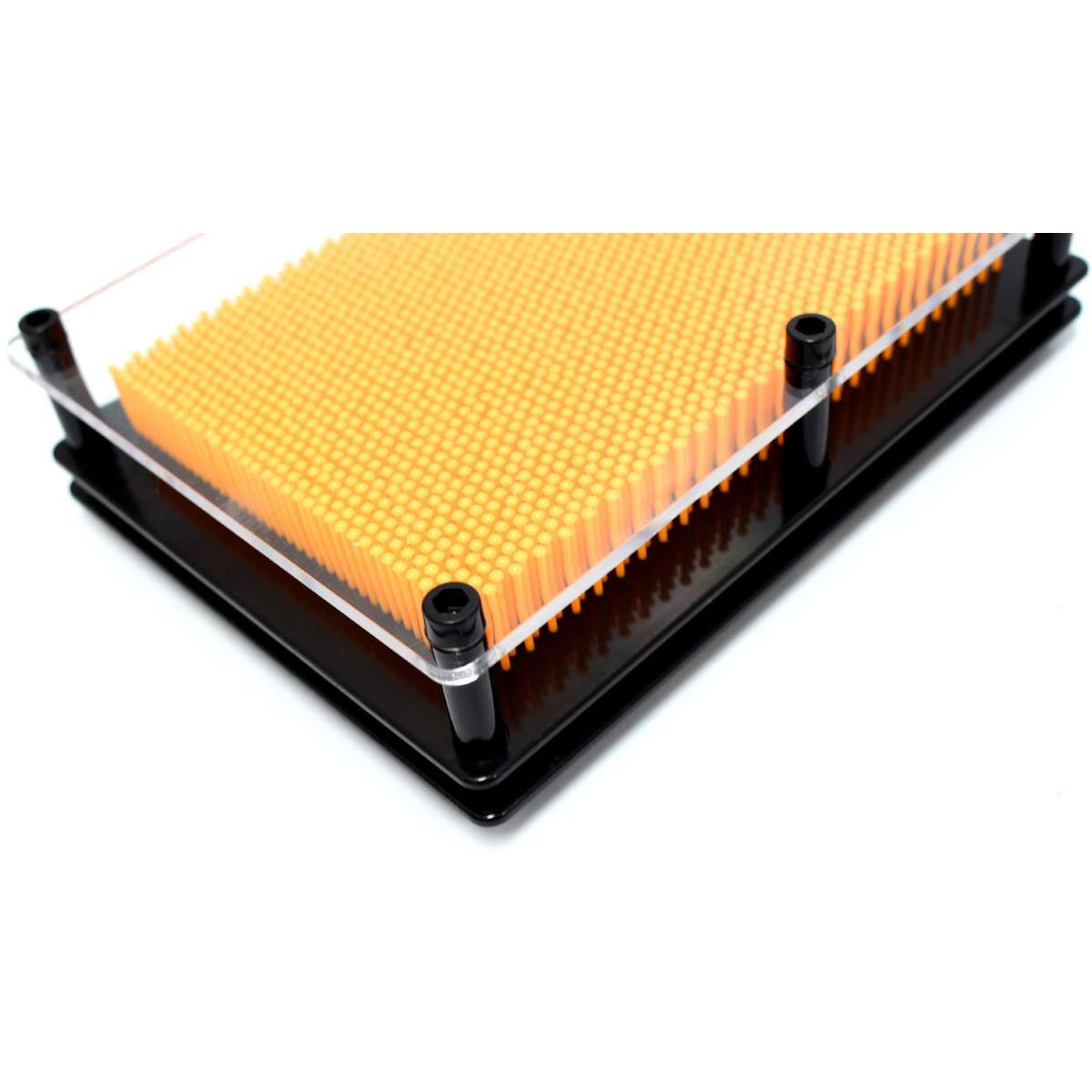 Alt View 2. JuzToys - 3D Pin Art Board Game Toy, Classic Pin Impression Desk Toys Sculpture for Children Adults, Orange - Orange.