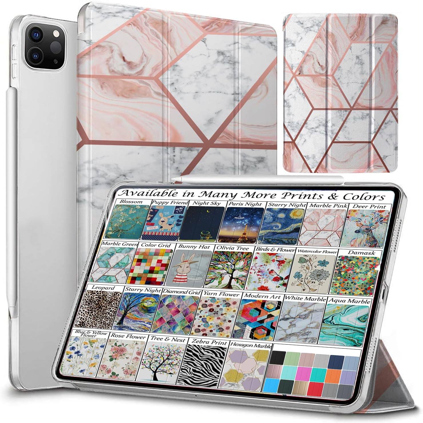 Available in Many More Prints & Colors

- Blossom
- Puppy Friend
- Night Sky
- Paris Night
- Starry Night
- Marble Pink
- Deer Print

- Marble Green
- Color Grid
- Bunny Hat
- Olivia Tree
- Birds & Flower
- Watercolor Flower
- Damask

- Leopard
- Starry Night
- Diamond Grid
- Yarn Flower
- Modern Art
- White Marble
- Aqua Marble

- Blue & Yellow
- Rose Flower
- Tree & Nest
- Zebra Print
- Hexagon Marble