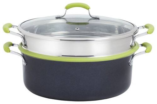 Front Standard. T-Fal - Balanced Living 7-Quart Oval Dutch Oven - Black.