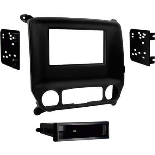 Front. Metra - Dash Kit for Select 2014-2019 Chevrolet Silverado Sierra Silverado 2500/3500 Sierra DIN DDIN - Black.