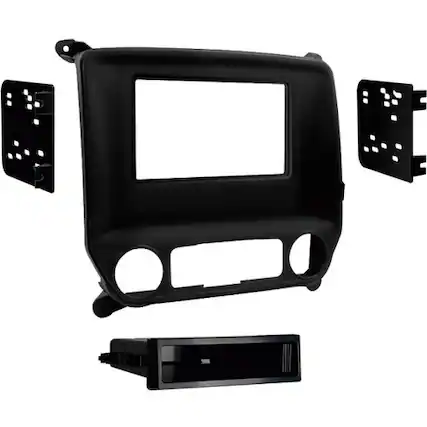 Front. Metra - Dash Kit for Select 2014-2019 Chevrolet Silverado Sierra Silverado 2500/3500 Sierra DIN DDIN - Black.
