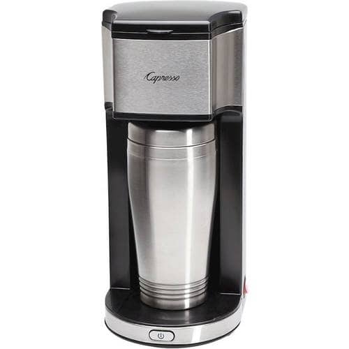 Capresso - On-the-Go Personal Coffeemaker - Stainless Steel - Larger Front