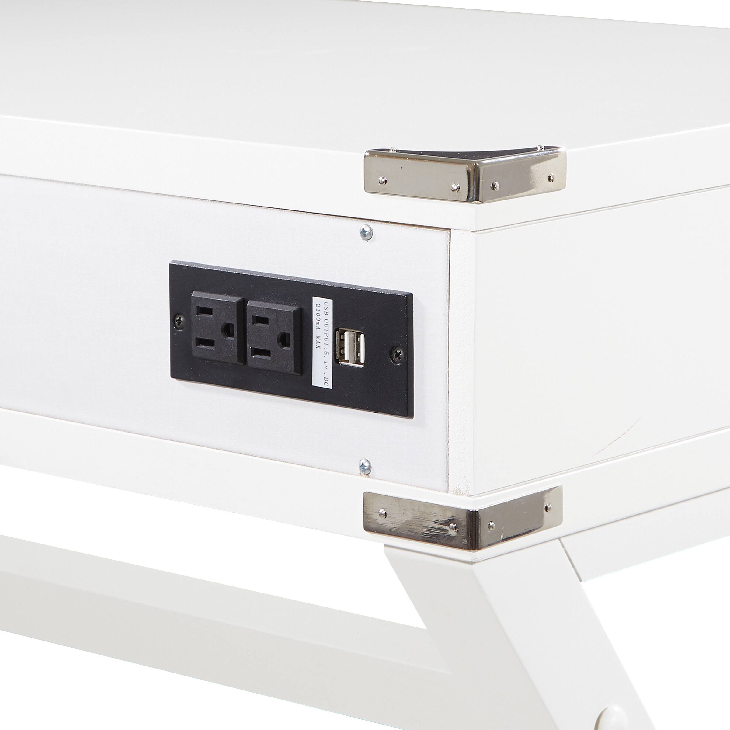 Alt View 17. OSP Home Furnishings - Wellington 46" Desk with Power - White.