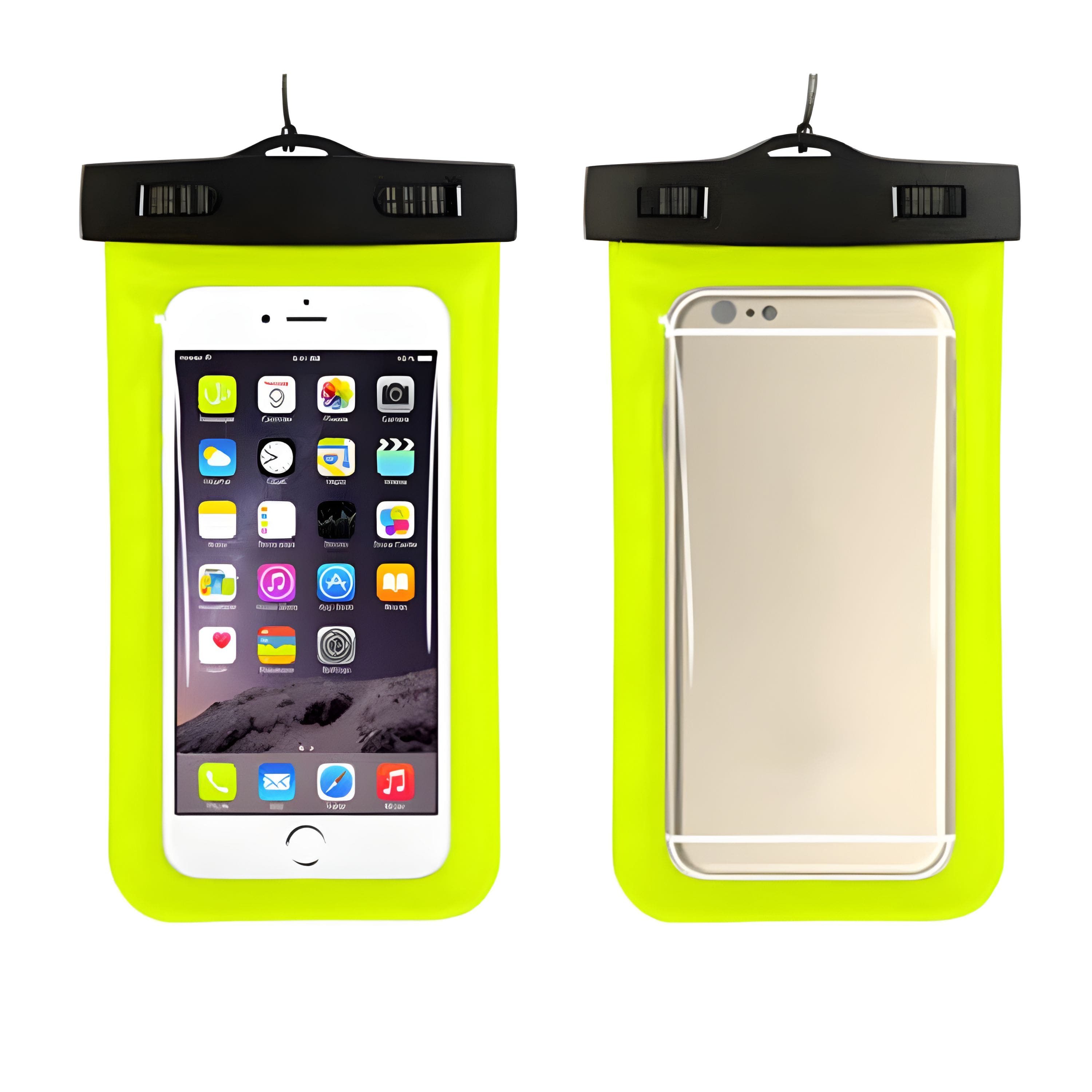Kitcheniva - Waterproof Floating Cell Phone Pouch Dry Bag Case 3 Pack - Yellow