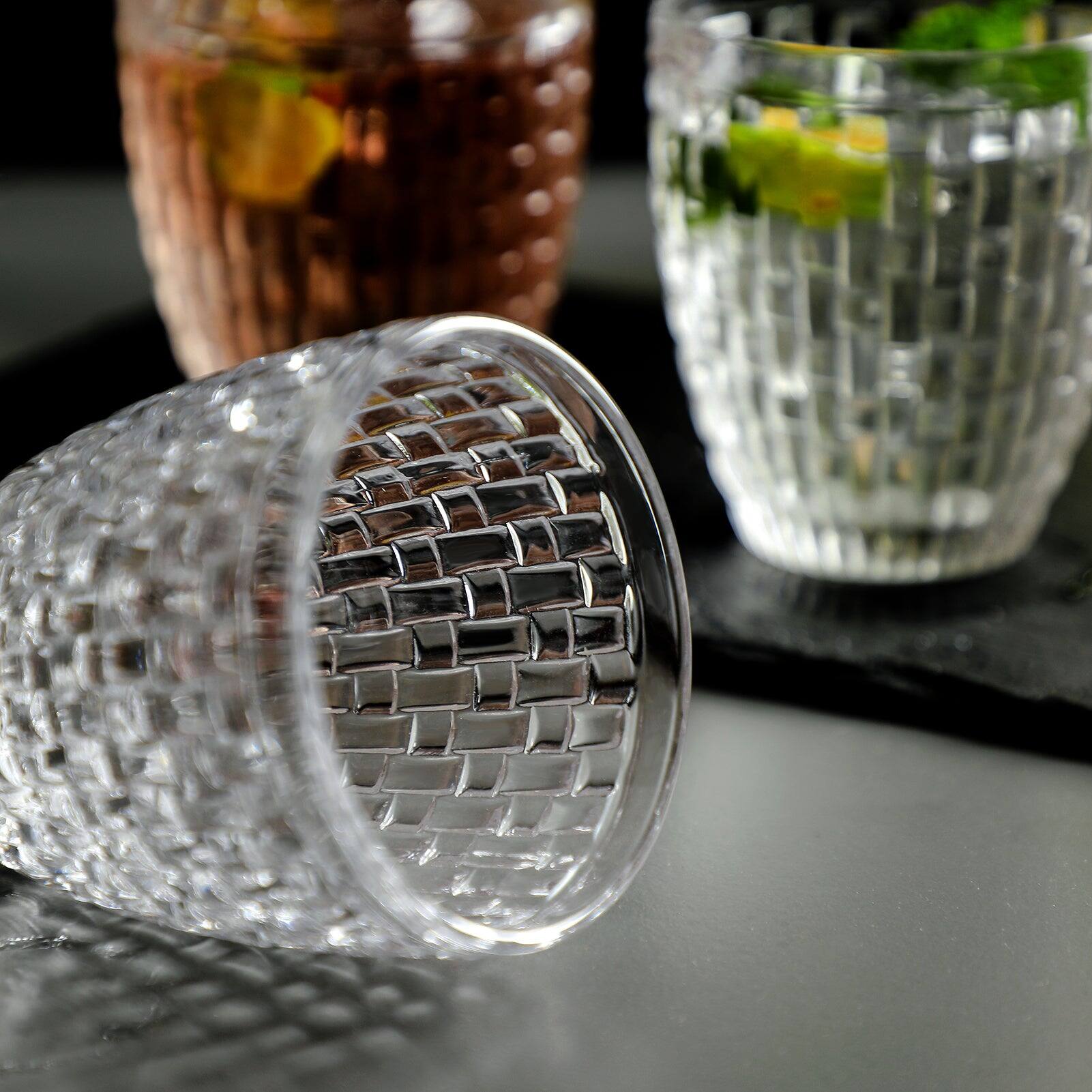 Alt View 3. BreeBe - Knitted Collection Tumbler Glasses set of 6 - Clear.
